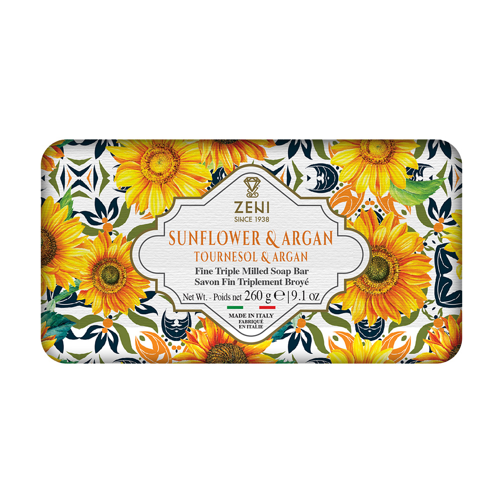 ZENI義大利三重研磨香皂(向日葵&摩洛哥堅果)260g示意圖