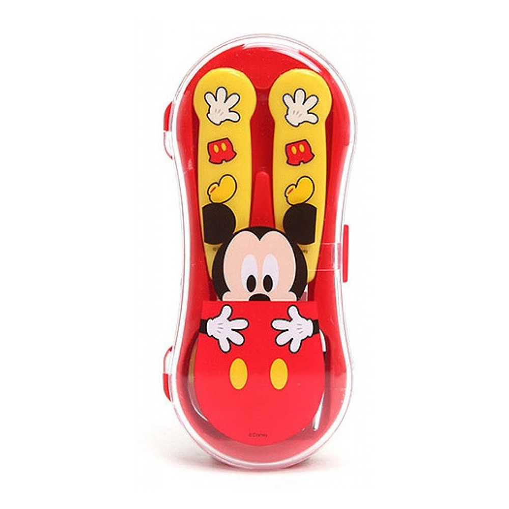 Lilfant 兒童便利匙叉組附盒子(米奇)示意圖