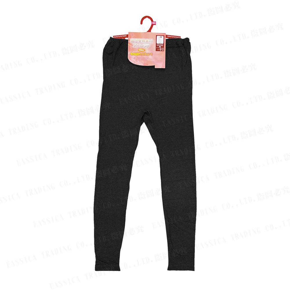 女特殊起毛吸濕發熱長褲(黑)示意圖