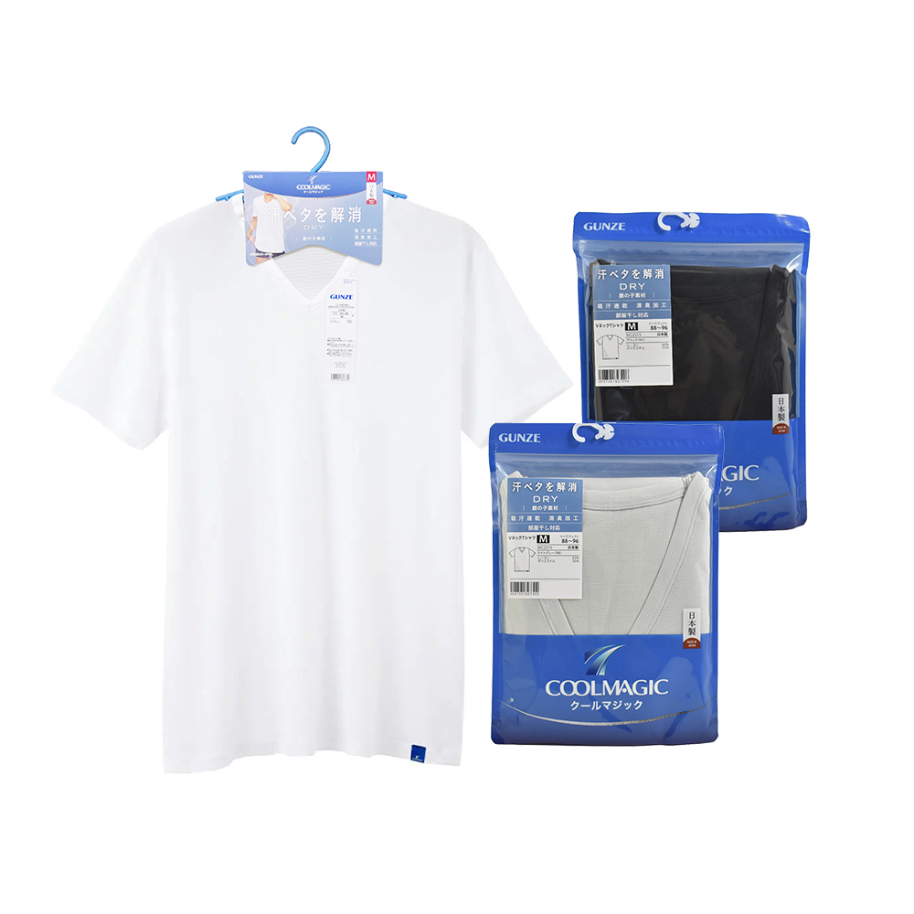 郡是速乾消臭男短袖V領衣示意圖