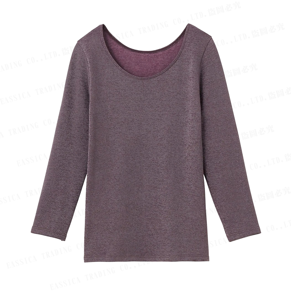 郡是女8分袖內衣(酒紅)示意圖