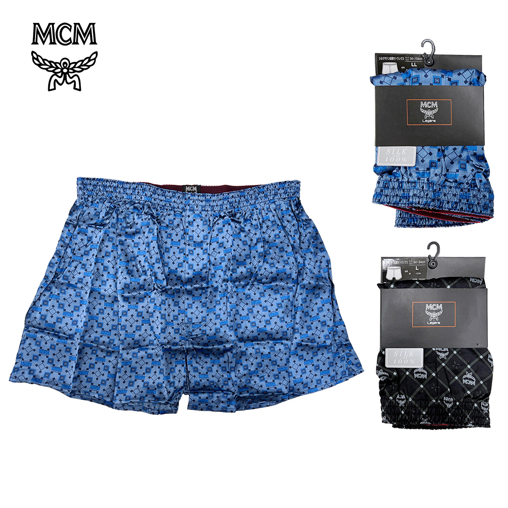 MCM四角蠶絲平口褲示意圖