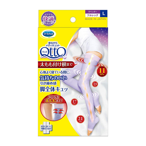 睡眠專用機能美腿襪L(腳跟襪型)示意圖