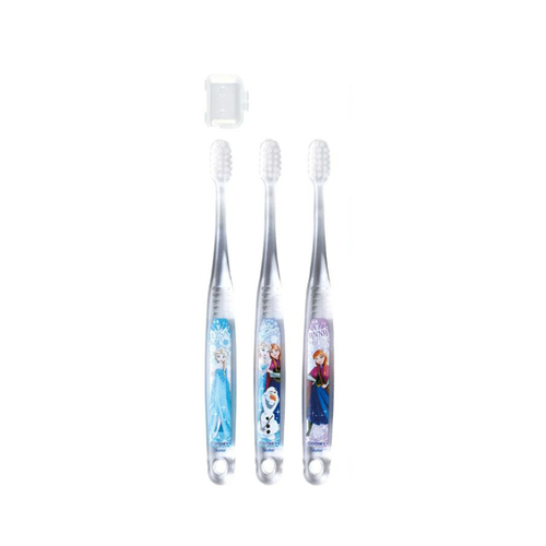 幼兒水晶牙刷冰雪奇緣二／3支入附刷毛蓋TBCR5T(3~5歲/軟毛)示意圖