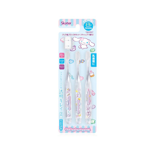 幼兒水晶牙刷大耳狗3支入附刷毛蓋TBCR5T(3~5歲/軟毛)示意圖