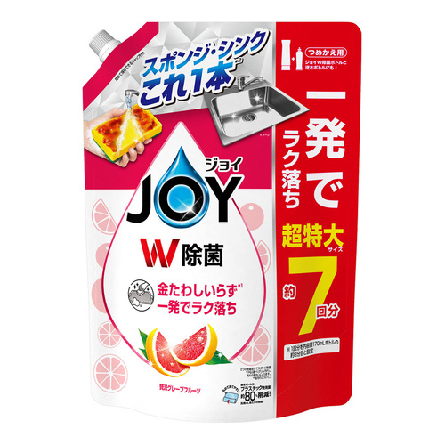P&GJOY抑菌濃縮洗碗精補充包(葡萄柚香)930ml示意圖