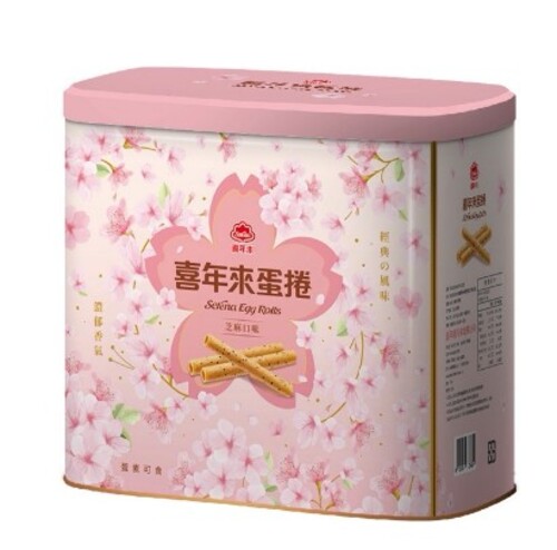 芝麻蛋捲禮盒 512g<br>（4支×8包入）示意圖