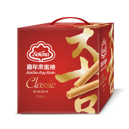 原味蛋捲大吉禮盒<br>768g(4支x12包)示意圖