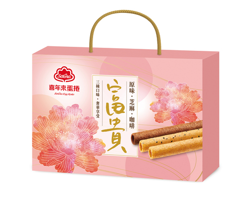 綜合蛋捲新富貴禮盒</br>384g（4支×6包入）示意圖