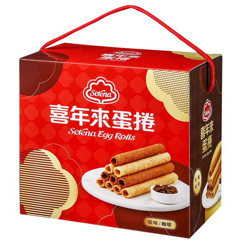 喜年來蛋捲繽紛禮盒<br>384g（4支×6包入）示意圖