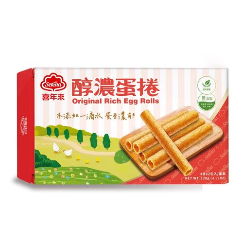 醇濃蛋捲分享包128g<br>（4支×2包入）示意圖