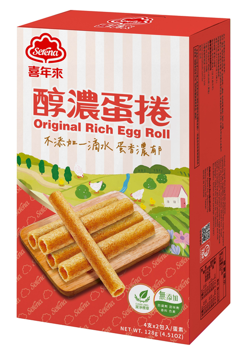 醇濃蛋捲分享包128g<br>（4支×2包入）示意圖