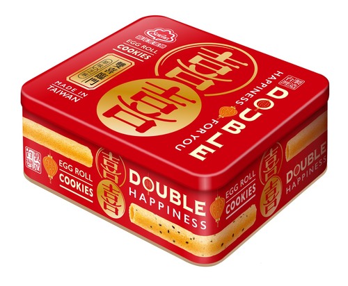 喜年來蛋捲雙喜禮盒<br> 384g（4支×6包入）示意圖