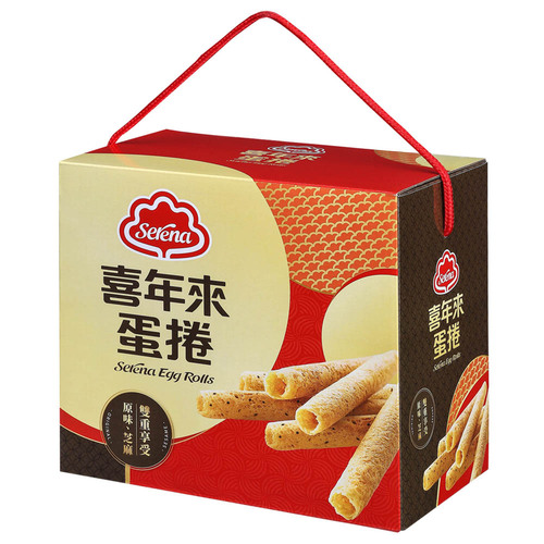 喜年來蛋捲吉福禮盒</br>384g（4支×6包入）示意圖