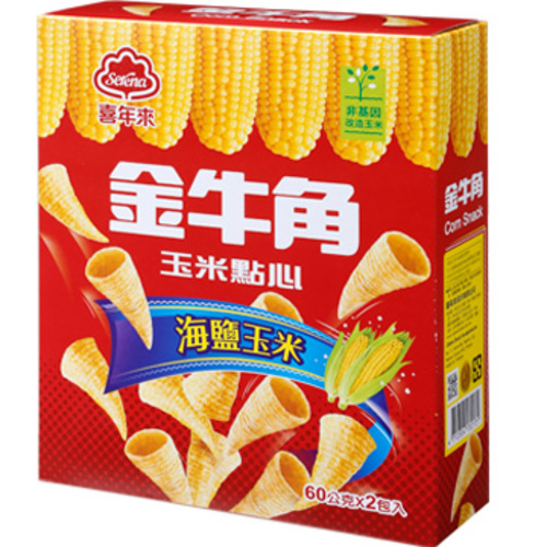 Golden Horn Corn Snack-Sea Salt Corn Falvor 120g示意圖