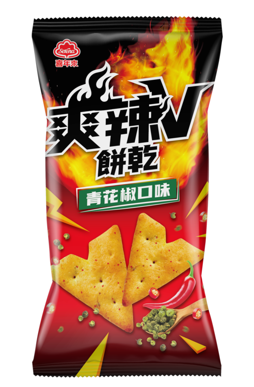 爽辣Vクラッカー 青花椒味 50g示意圖