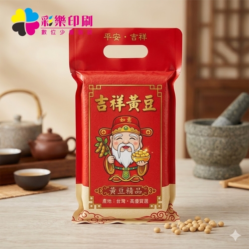 600G全彩三面封真空包裝袋-少量印製｜真空米袋｜食品真空包裝袋｜冷凍產品包裝袋｜示意圖