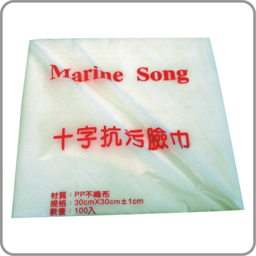 B-0058-1 十字抗污臉巾示意圖