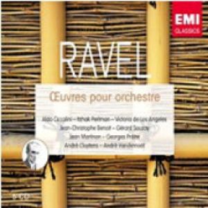 【絕版名片】拉威爾：管弦樂名作與鋼琴協奏曲  ( 5CDs )<br>克路易坦斯 指揮 巴黎管弦樂團等<br>契可里尼、帕爾曼、安赫麗絲、蘇才 <br>Ciccolini, Perlman, de Los Angeles, Benoit, Souzay, Martinon, Pretre, Clutyens, Vandernoot<br>Ravel:Orchestra Works示意圖