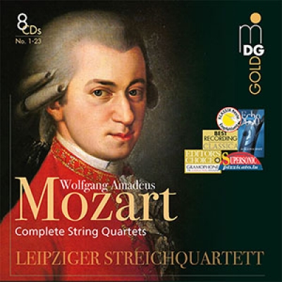 莫札特：弦樂四重奏作品全集（8 CDs）<br> 萊比錫弦樂四重奏<br> W. A. Mozart : Complete String Quartets (No. 1-23)示意圖