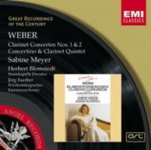 韋伯：單簧管協奏曲與五重奏、小協奏曲 (莎賓梅耶 單簧管) <br>   Weber : Clarinet Concertos 1 ＆ 2/Concertino in E flat/Clarinet Quintet / Sabine Meyer示意圖