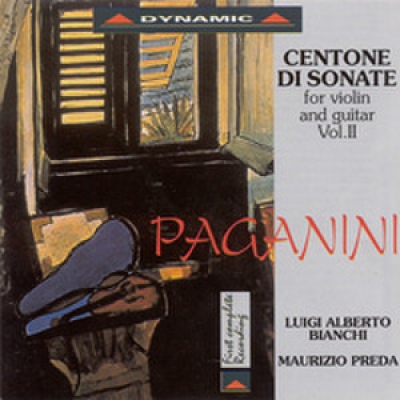 帕格尼尼：小提琴與吉他奏鳴曲 4 ( CD )<br>Nicolo Paganini: Centone di Sonate for violin and guitar Vol.2<br>小提琴：畢安奇 Luigi Alberto Bianchi<br>吉他：普雷達 Maurizio Preda示意圖