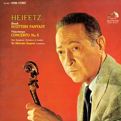 布魯赫︰蘇格蘭幻想曲、魏歐當︰第五號小提琴協奏曲 ( 雙層 SACD )<br>海飛茲，小提琴 / 沙堅特 指揮 倫敦新交響樂團<br>Bruch / Scottish Fantasy, Vieuxtemps / Concerto No.5<br>Sargent–New Symphony Orchestra of London, Heifetz (Violin)示意圖