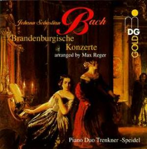 巴哈：布蘭登堡協奏曲（四手聯彈，2 CDs）<br>特萊恩克納 ─ 施派德爾鋼琴二重奏<br>Brandenburg Concertos by J. S. Bach<br>arr. for Pianoforte for 4 Hands by Max Reger<br>Piano Duo Trenkner-Speidel示意圖