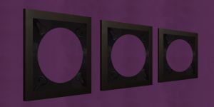 【特價商品】Art Vinyl 創意黑膠掛框—純黑／套裝三個一組 （ 英國原裝進口 ）示意圖