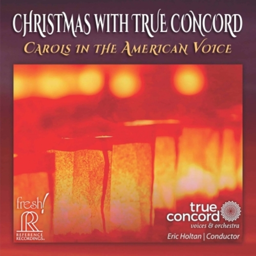 美國聖誕頌歌<br>艾瑞克．荷頓  指揮 真實和諧人聲與管弦樂團<br>Christmas With True Concord: Carols in the American Voice<br>True Concord Voices & Orchestra<br>FR734示意圖