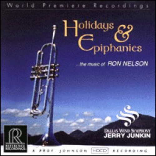 十彩管樂（HDCD）<br> 傑瑞‧瓊金 指揮 達拉斯管樂團<br>Holidays & Epiphanies . . . The Music Of Ron Nelson<br>Dallas Wind Symphony, Jerry Junkin<br>RR76示意圖