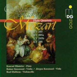 莫札特：長笛四重奏全集 ( CD )<br>漢特勒，長笛<br>Mozart: Complete Flute Quartets<br>Konrad Hünteler, flute示意圖