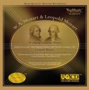 莫札特父子樂曲精選 （黃金合金CD）(線上試聽)<br>長笛：帕斯薇兒／ 史托克豪森 指揮 柏林廣播管弦樂團<br>法國號：鮑曼／小提琴與指揮：史洛德／阿姆斯特丹協奏樂團<br>W. A. Mozart & Leopold Mozart <br>Flute: Kathinka Paveer/Conductor: KarlheizStockhausen/Radi示意圖